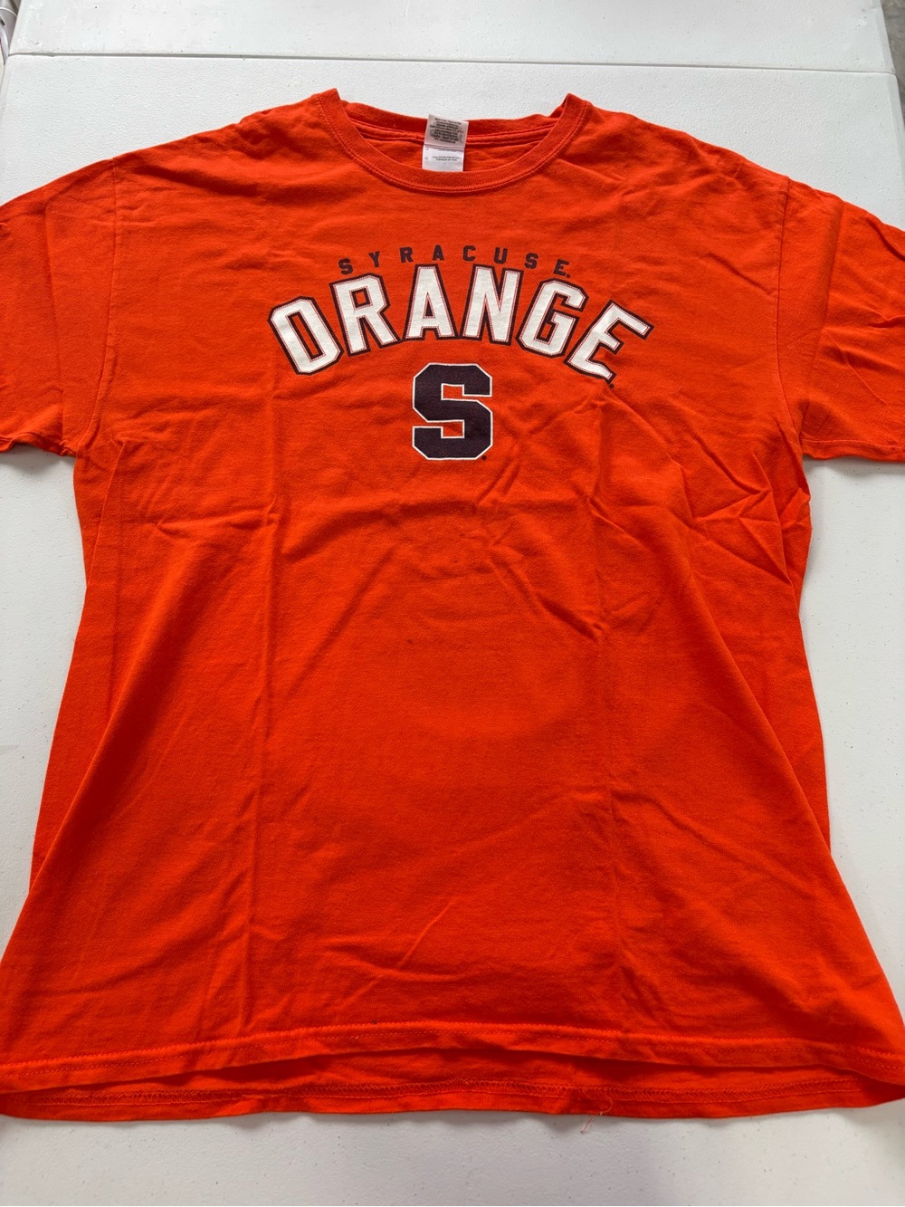 Gildan Syracuse Orange Short Sleeve Tee in Bright Orange